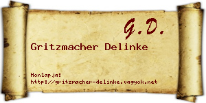 Gritzmacher Delinke névjegykártya